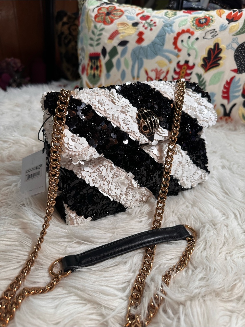 Kurt Geiger • The Kensington Sequin and Beaded Crossbody Purse - Picture 8 of 17